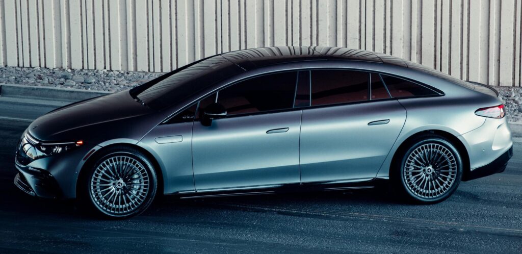2023 Black Mercedes-Benz EQS Turo EV rental located in Phoenix, Arizona.