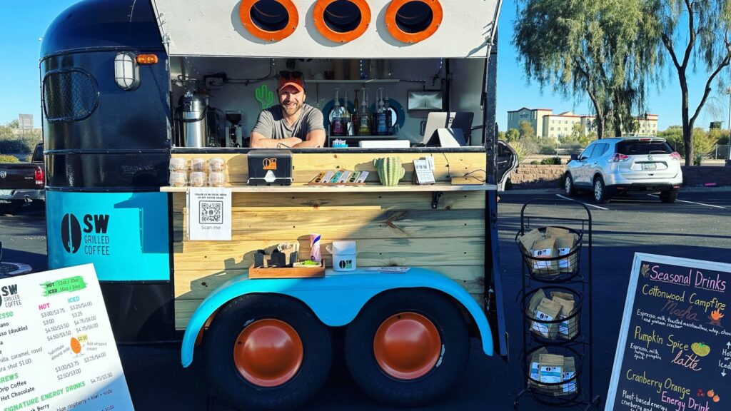 Heat Coffee Mobile Coffee Trailer in Phoenix area in Arizona. Find us at Anthem Cars and Coffee, BESPOKEV Cars and Coffee and Peoria Cars and Coffee.