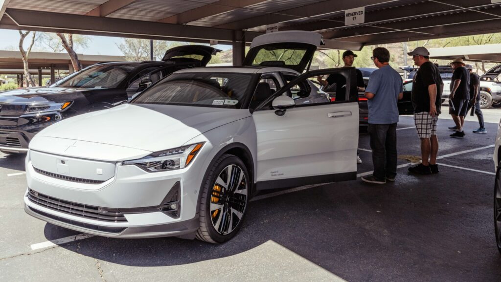 BESPOKEV Cars and Coffee event featuring Polestar 2 in Scottsdale, AZ.